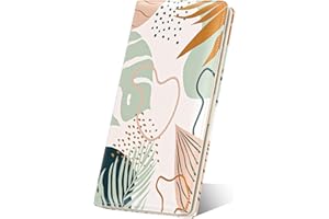 Nipichsha Womens Wallet, RFID Slim Wallets for Women, Thin Ladies Credit Card Holder Purse, Cute Leather Bifold Clutch Billfold with 11 Card Slots & ID Window, Boho Leaves