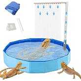 Large Electric Bearded Dragon Pool, Electric Bathtub for Bearded Dragons, Bearded Dragon Swimming Pool with Faucet, Bearded Dragon Accessories