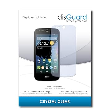 disGuard® Displayschutzfolie [Crystal Clear] kompatibel mit Acer Liquid M330 [4 Stück] Kristallklar, Transparent, Unsichtbar,