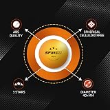 SPINSTI Table Tennis Balls 12 Pack 3 Star 40+ Orange ABS Celluloid Free view 4