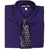Avery Hill Boys Short Sleeve Dress Shirt with Windsor Tie