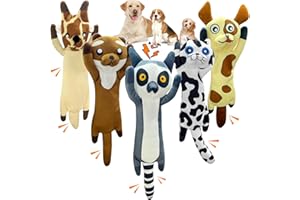 KACHEWLULU Dog Toys for Aggressive Chewers - 5 Pack Plush Crinkle No Stuffing Dogs Chew Toys for Small, Medium, Large and Puppy Teething Chewing to Keep Them Busy