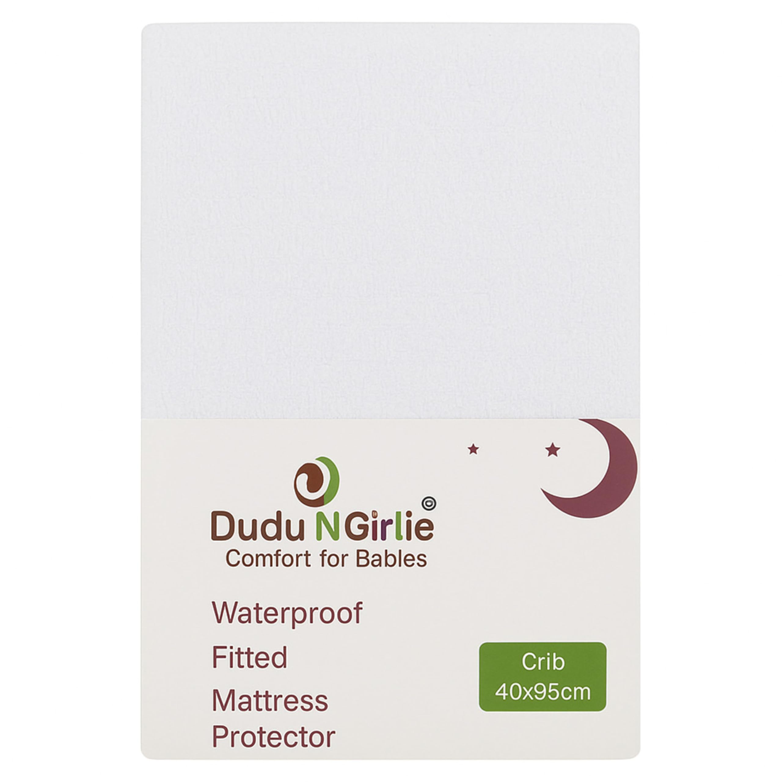 Dudu N Girlie Waterproof Crib Mattress Protector, Non Noisy Baby Bed Sheets 40 x 95 Fitted Breathable Terry Towel Deep Mattress Protector Topper Cover.
