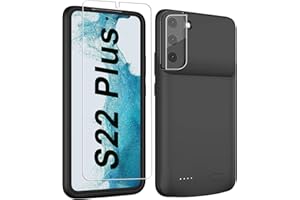 Fraternize Battery Case for Samsung Galaxy S22 Plus, 4800mAh Rechargeable Battery Pack, Slim Portable Protective Case with Sc