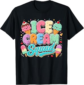 Ice Cream Squad Cute National Ice Cream Day Summer T-Shirt