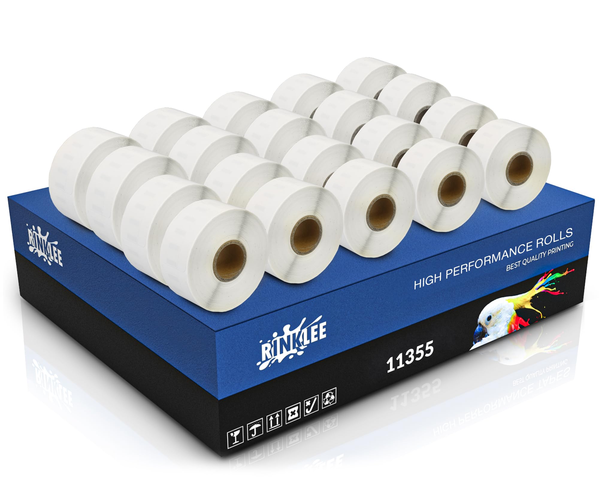 RINKLEE 11355 S0722550 Label Rolls Compatible with DYMO 4XL 450 400 330 320 310 Duo/Turbo/Twin Turbo Seiko SLP 450 430 420 410 400 200 100 | 19 x 51 mm | 20-Pack