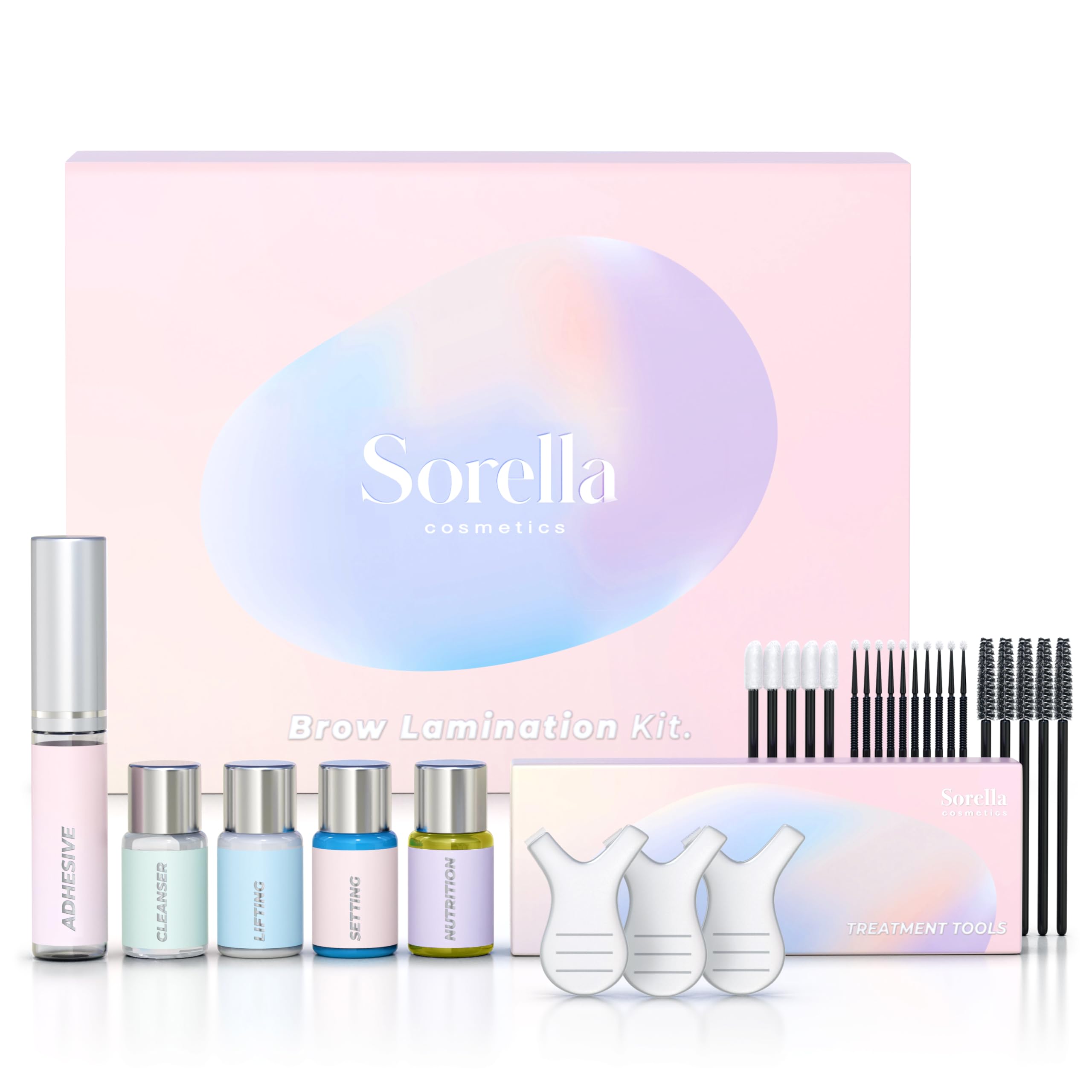 Brow Lamination Kit | Professional Eyebrow Lamination | DIY At Home Keratin Brow Lift Kit for Fuller, Thicker Brows | Easy to Use, Long Lasting | Includes Instruction & Tools | SORELLA COSMETICS