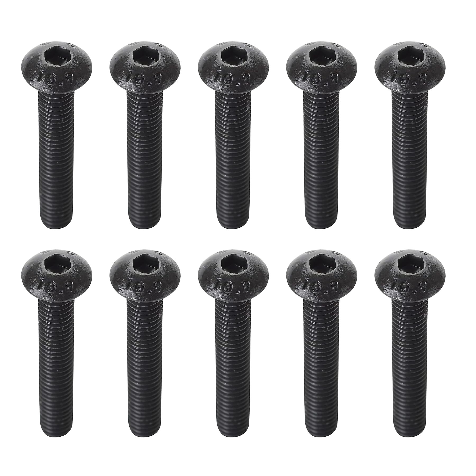 LEPEVNEY M8 x 35mm Alloy Steel Hex Socker Head Screws Thread Button Head Screw Bolt 10 Pcs