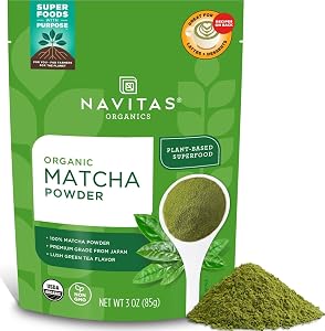 Navitas Organics Matcha Powder – For Tea, Lattes, Smoothies, Desserts & More – Energy & Antioxidants – Premium Culinary Grade