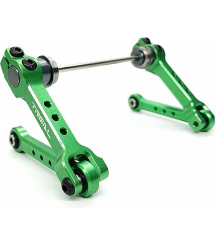 Treal Aluminum 7075 Chassis Cross Brace Set (5-Piece) For Losi LMT — Green CNC-Machined Upgrade Parts