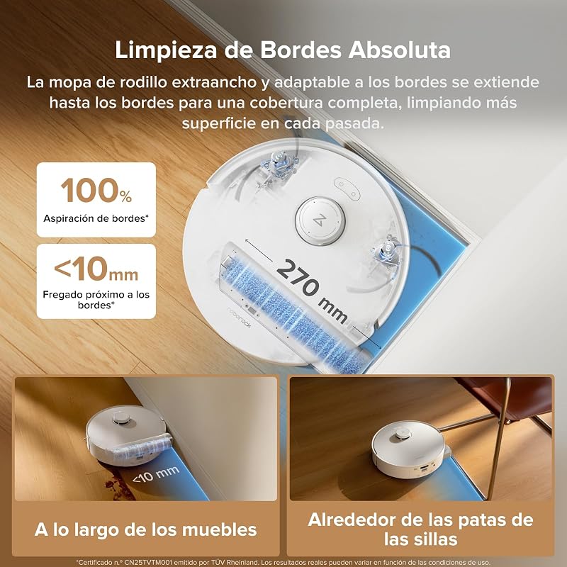 Qrevo Curv 2 Flow Robot Aspirador Succión Extrema de 20000 Pa