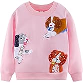 NUBEEHOHO Toddler Baby Girls Sweatshirts Kids Winter Clothes Casual Long Sleeve Shirts Crewneck Pullover Sweater Tops 2T-7T