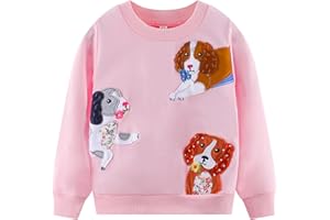 NUBEEHOHO Toddler Baby Girls Sweatshirts Kids Winter Clothes Casual Long Sleeve Shirts Crewneck Pullover Sweater Tops 2T-7T