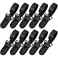 10PCS Garden Flag Clips Anti-Wind, Flag Pole Clips to Hold Garden Flags in Place, Flag Yard Clips for Small Flags Outdoor, Small Yard Lawn Garden Flag Stoppers to Keep Flags Windproof (Black)