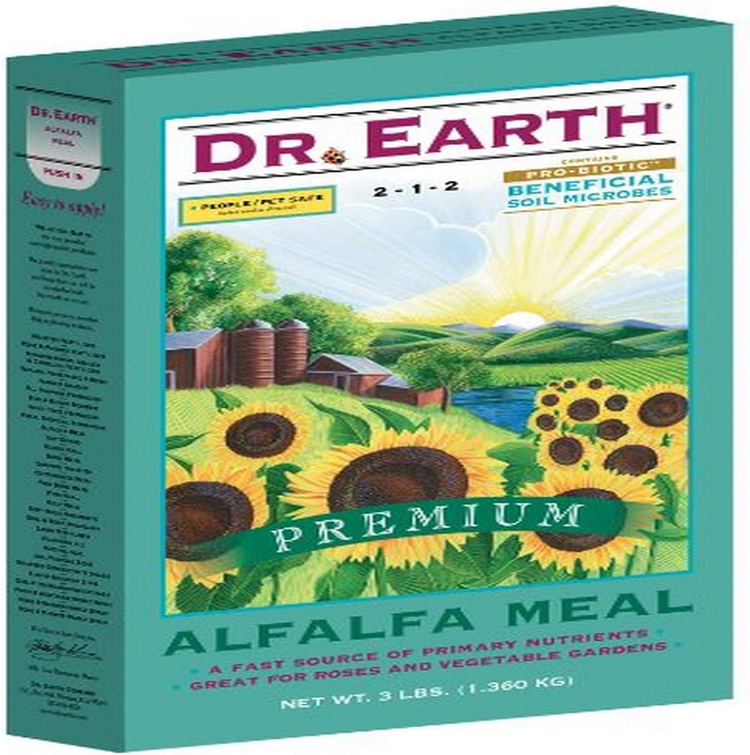 DR EARTH INC Alfalfa Meal Organic Fertilizer, 212, 3Lb. Box
