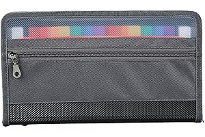 Receipt Holder Organizer B6 Accordion Folder with Zipper 13 Pocket Expandable File Organizer with Labels for Coupons Bills Ca