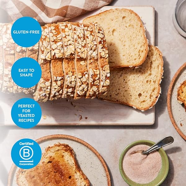 KING ARTHUR GLUTEN-FREE BREAD FLOUR, 1:1 REPLACEMENT FOR YEASTED RECIPES, 2 LB (PACK OF 1) – PREMIUM GF FLOUR FOR ARTISAN BOULES, BAGELS, CINNAMON ROLLS & BURGER BUNS – SORGHUM & XANTHAN GUM