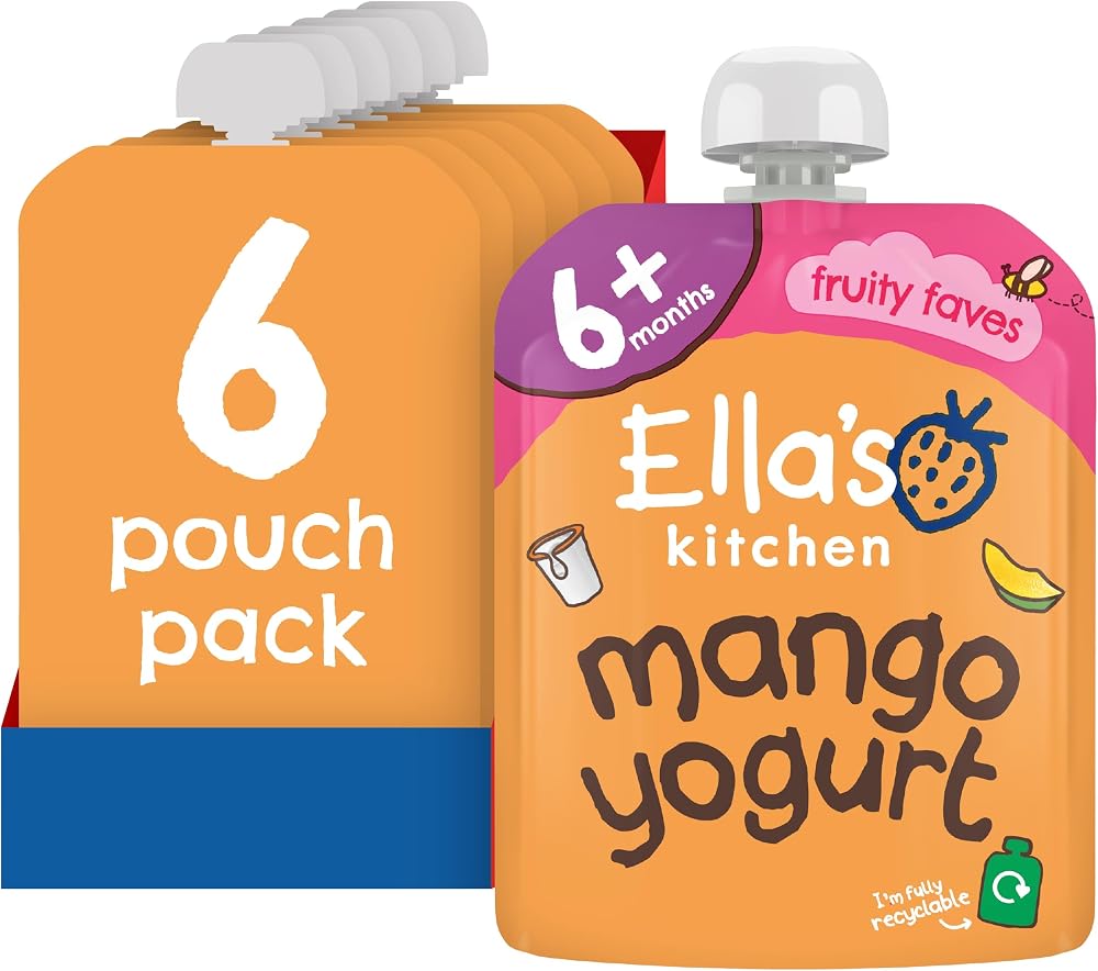 Ella's Kitchen Greek Yoghurt and Mangoes 90 g Pack of 6