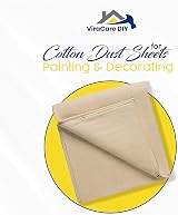 ViraCare 2 x Laminated Cotton Dust Sheets 6x3 ft Paint Drop Cloths view 5