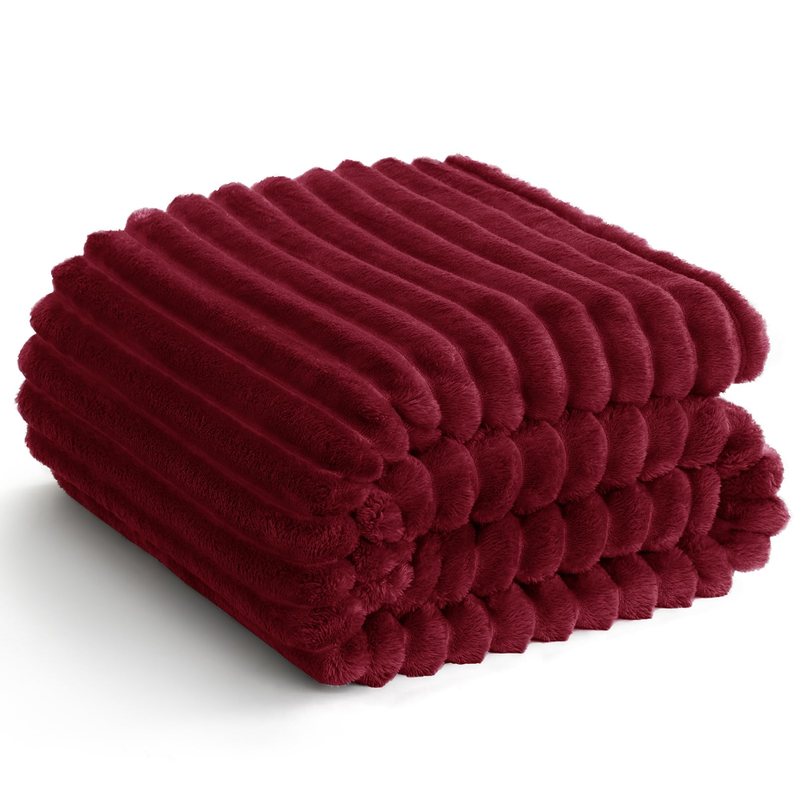 Photo 1 of HIMEET Deep Red Throw Blanket for Couch - 300GSM Soft Cozy Blankets, Cute Lightweight Fleece Throws, Birthday Gifts, Home Dorm Decor, Deep Red, 50x60 Inches
