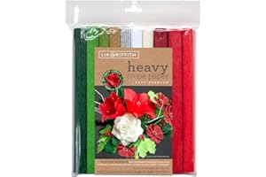 Lia Griffith PLG11034 Heavy Crepe Paper, 26.7 Total Square Feet, Winter Garden, 10 Count