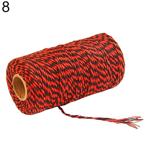 AchidistviQ - Cordón de Cuerda de algodón para Regalo, 100 m, Color Rojo: Amazon.es: Hogar