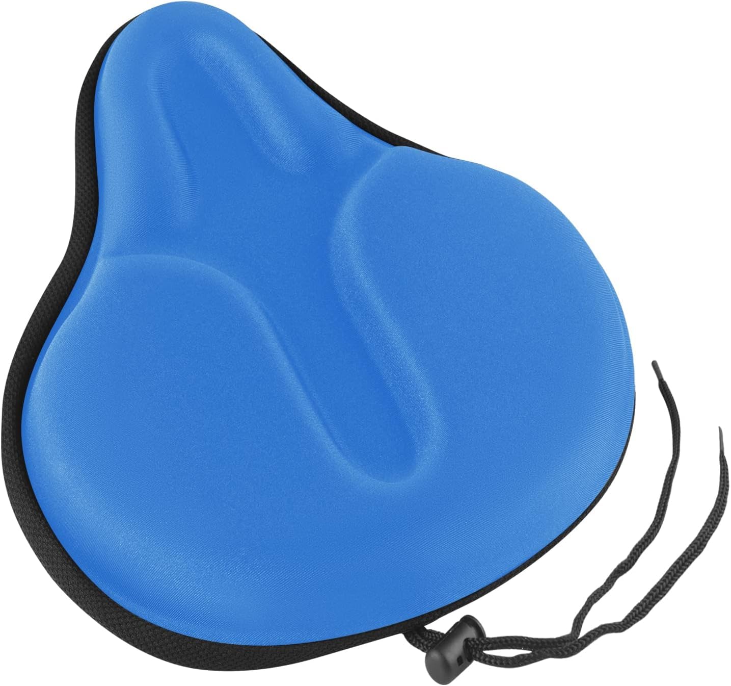 MSDADA Large Gel Bike Seat Cover, Soft Padded Cushion for Men & Women, Comfortable Bike Accessories Gel Seat Cover for Outdoor Indoor Cycling(Blue)