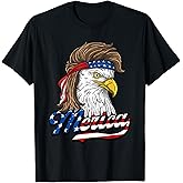 Merica - Patriotic USA Eagle of Freedom - 4th of July T-Shirt Small