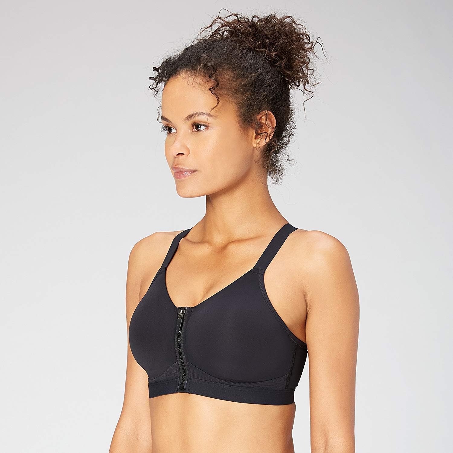Core 10 Women's Medium Support Cross Back Front-Zip: Clothing