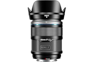 SIRUI Sniper 16mm Autofocus Lens, F1.2 Wide Angle APS-C Camera Lens for A5 A6 A7 FX A9 ZV-E Series (E Mount, Black)