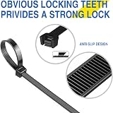 Yaluzibi Black Cable Ties 100 Pack 10 inch UV Resistant Heavy Duty Zip Ties view 3