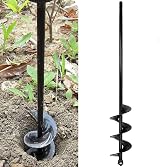 SYITCUN Garden Hole Digger Auger 4x42cm Heavy Duty Planting Tool