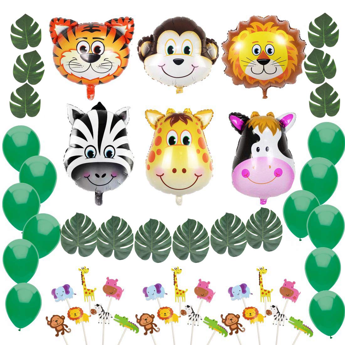Galleon Jungle Safari Theme Party Decorations Animal Balloons