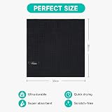 VIVOTE 4Packs Microfibre Cleaning Cloths 380gsm 30x30cm Black view 2
