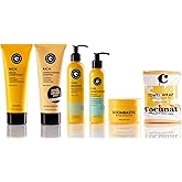 COCUNAT Curl Nourishment and Volume Plan, Eliminates Frizz, Curly Method | 6-piece curl care kit: shampoo, conditioner, mask, defining gel, leave-in, and turban. Deep nourishment and curl definition.