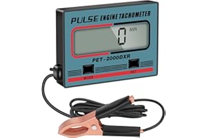 Linkstyle Digital Tachometer, 2 Stroke 4 Stroke Small Engine Tachometer, Chainsaw Tach Gauge Tach Meter, Inductive Pulse for Lawnmower Weedwhacker Cropper Car Boat
