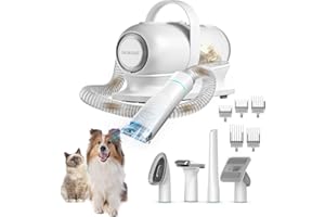 Neakasa P1 Pro Pet Grooming Kit & Vacuum Suction 99% Pet Hair, Dog Grooming Kit with 5 Professional Grooming Shedding Tools f