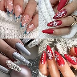 Snowflake Nail Art Stickers Decals - 8 Sheets 3D