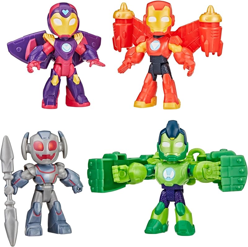 Marvel Iron Man and His Awesome Friends IRON ARMOR FIGURE PACK Red Gold