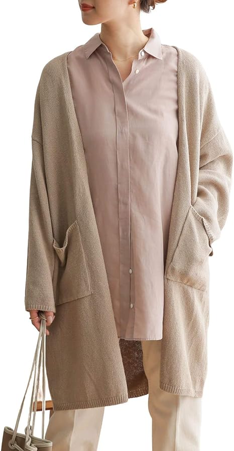 Amazon アーバンリサーチ ドアーズ カーディガン コットンリネンロングカーディガン レディース Dr14 22m405 Beige One カーディガン ボレロ 通販