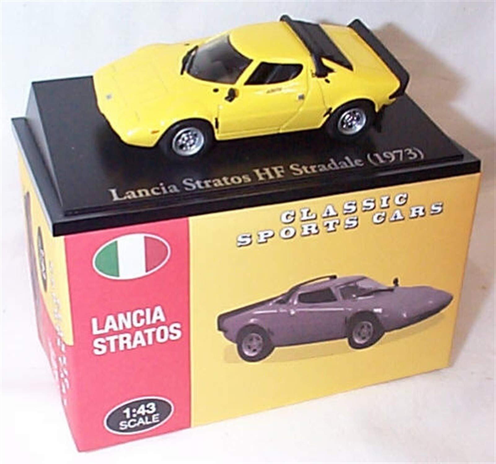 atlas editions classic sport cars collection Lancia Stratos Yellow car 1:43 scale diecast model