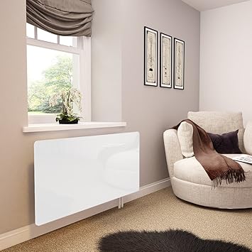Premier Range High Gloss White Glass Radiator Cover For The
