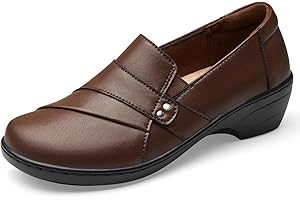 KORDAL Women's Comfortable & Lightweight Leather Loafers Slip-Ons Stylish Business Casual Dress Shoes Work Office Everyday Walking Shoes for Women