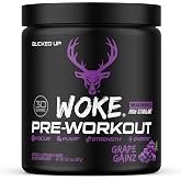Bucked Up - Woke - HIGH STIM Pre Workout - Best Tasting - Focus Nootropic, Pump, Strength and Growth, 30 Servings (Grape)