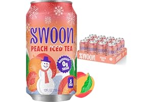Swoon Peach Tea - Sugar Free, Low Carb, Paleo-Friendly, Gluten Free - Flavored Keto Drinks Made with Organic Black Tea & Sweetened by Monk Fruit and Stevia (Pack of 12)