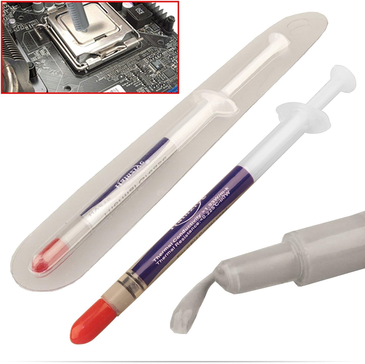 Silicon Thermal Heat sink Compound Cooling Paste Grease PC CPU Processor Syringe By MyCamBay