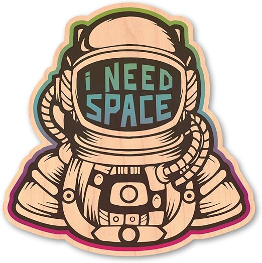 i need space astronaut aesthetic sticker cute waterproof stickers for
