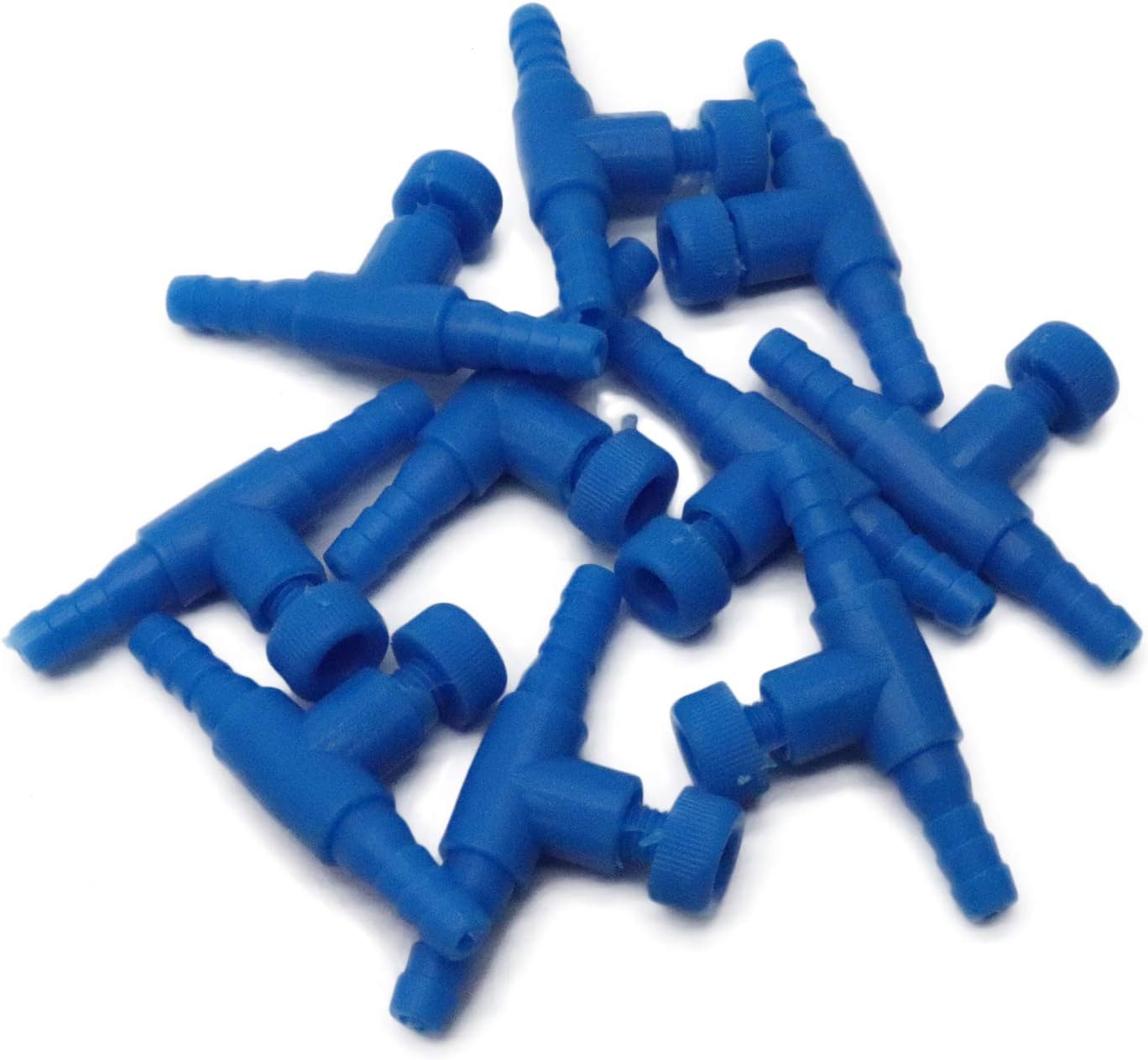YOOTOP 10Pcs Aquarium 2 Way T Shaped Air Pump Valve Water