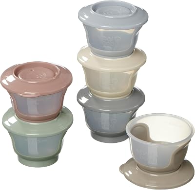 Vital Baby Nourish Store & Wean Pots 60ml 6 Pack Leakproof Biodegradable