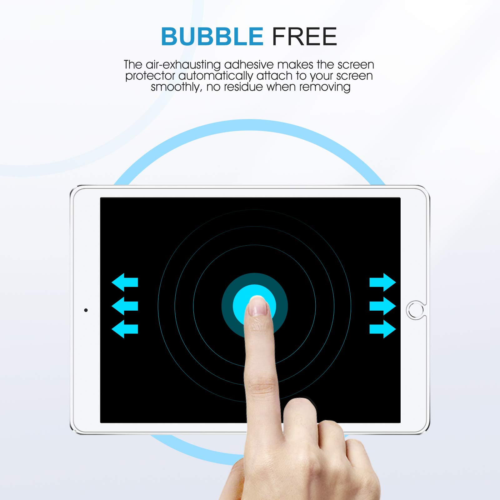 SPARIN 3 Pack Screen Protector for iPad 9th 8th 7th Generation 10.2 inch, Tempered Glass Compatible with iPad 9 8 7 (2021 2020 2019 Model)